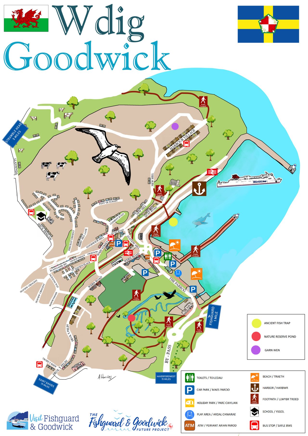Visitor's Map of Goodwick Visit Fishguard