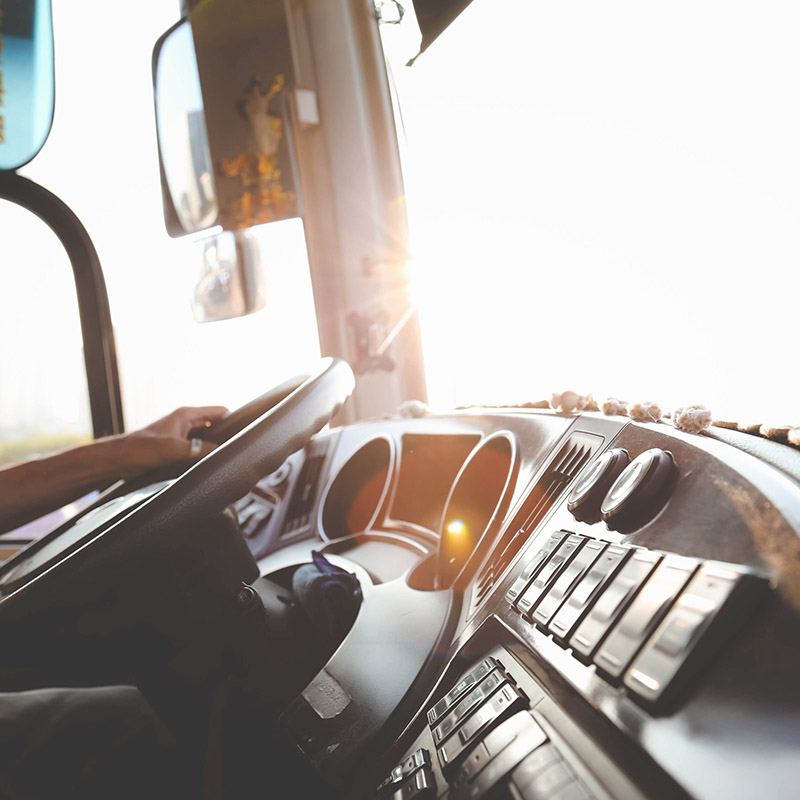 Bus steering wheel