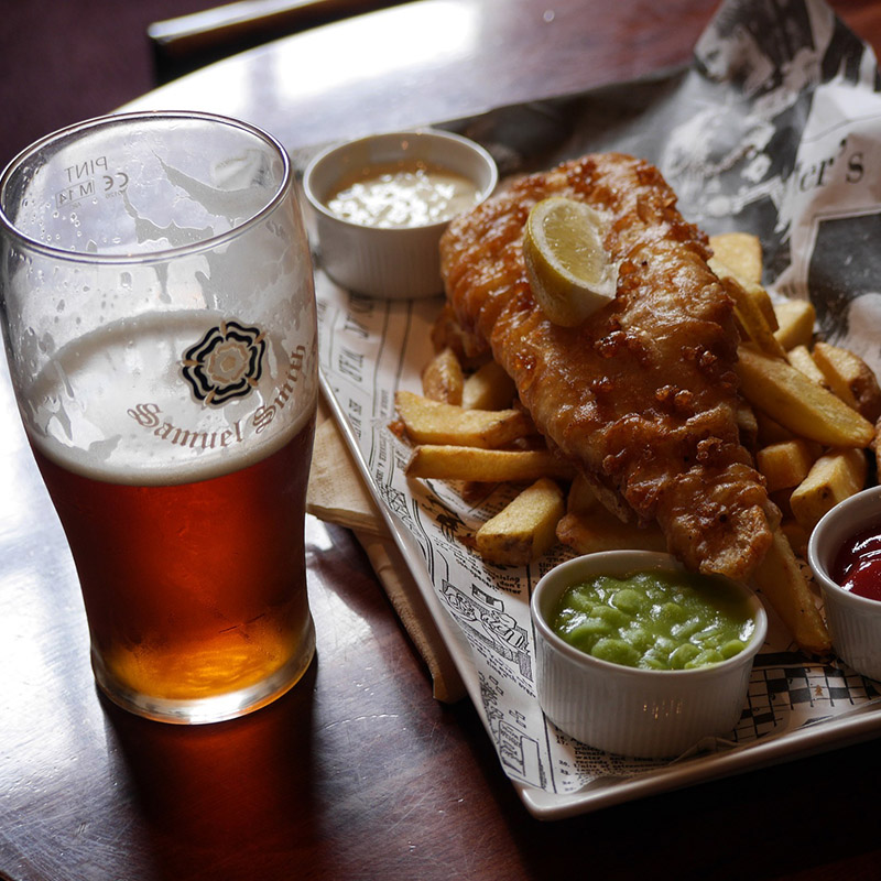Fish, chips and beer
